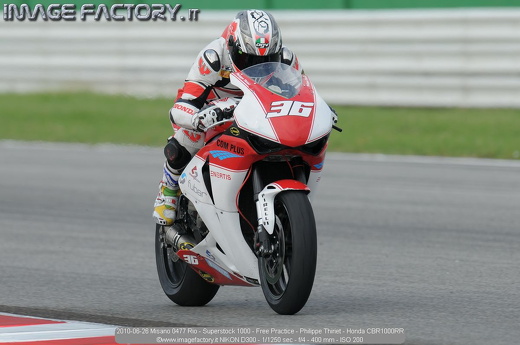 2010-06-26 Misano 0477 Rio - Superstock 1000 - Free Practice - Philippe Thiriet - Honda CBR1000RR